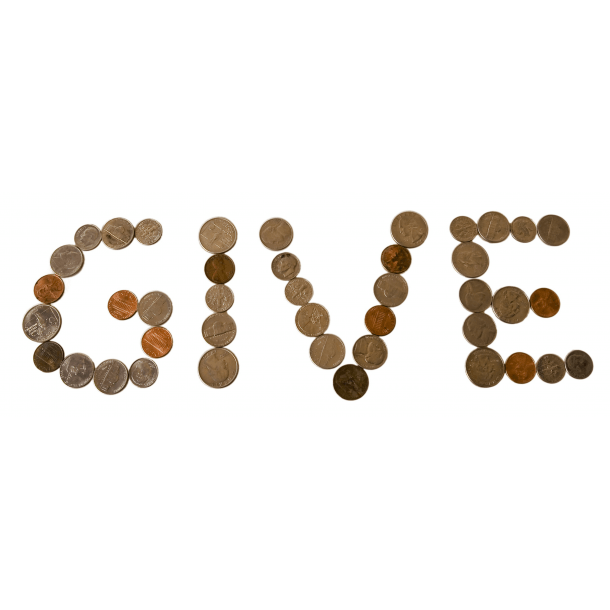 give spelled out in coins