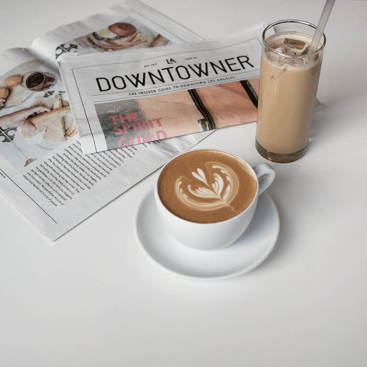 Cup of Coffee and a newspaper